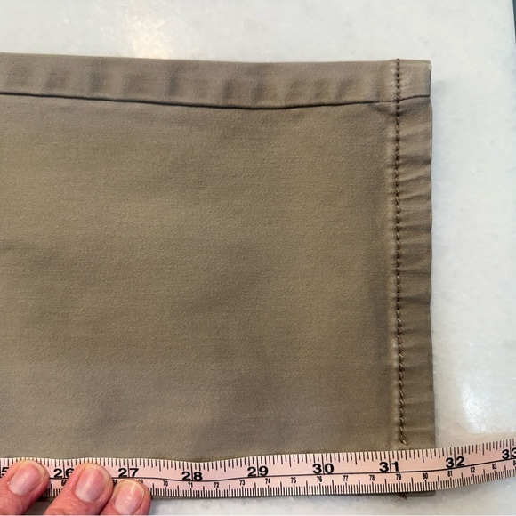 NYDJ Samantha Slim Jeans Pants Khaki Tan Taupe 6 Straight Stretch EUC - Picture 9 of 13
